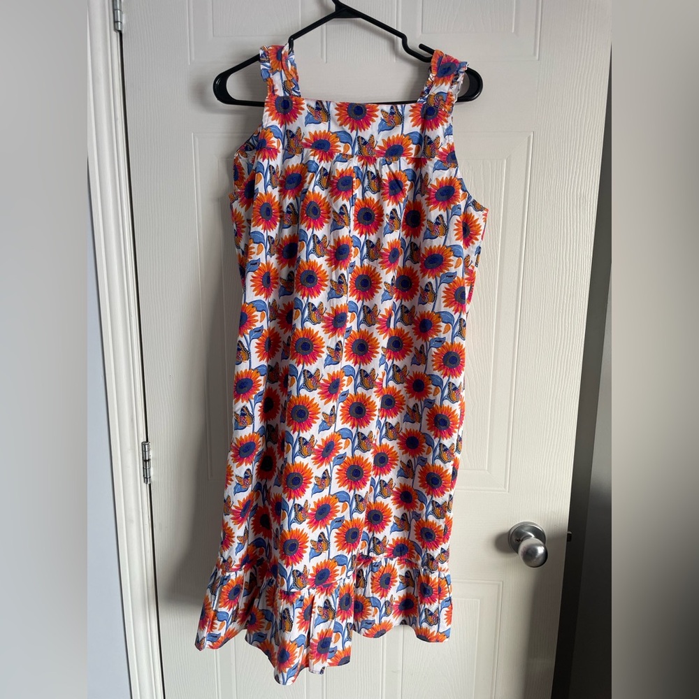 Summer Birthday Dress Denise Rae Sunflower Floral XS NWT Poplin - Picture 7 of 16